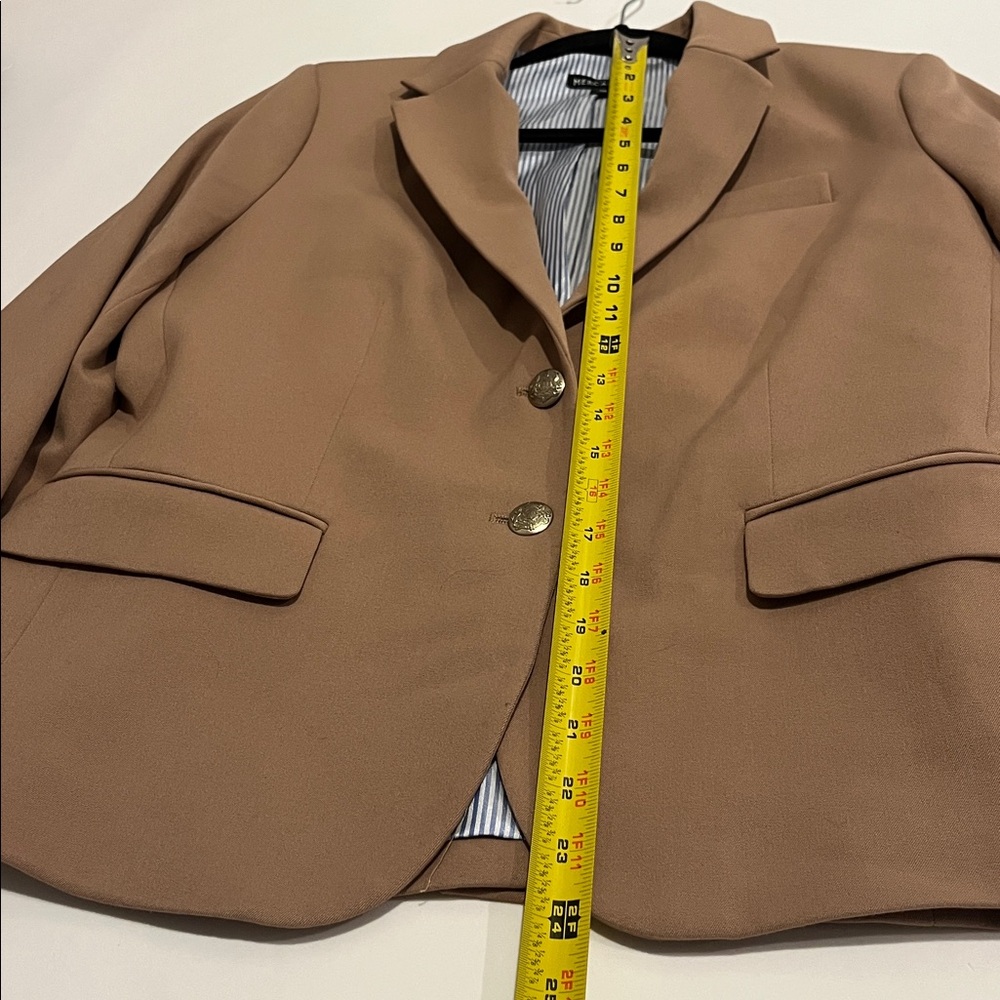 J. Crew mercantile brown beige  blazer woman’s 10 - Picture 6 of 7